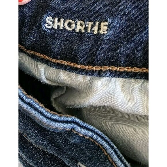 American Eagle Shortie Jean Shorts Super Stretch Womens Size 2 Raw Hem Cowgirl - Picture 10 of 10